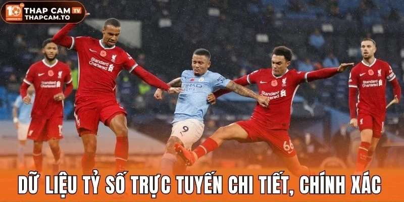 Dữ liệu tỷ số trực tuyến chi tiết, chính xác