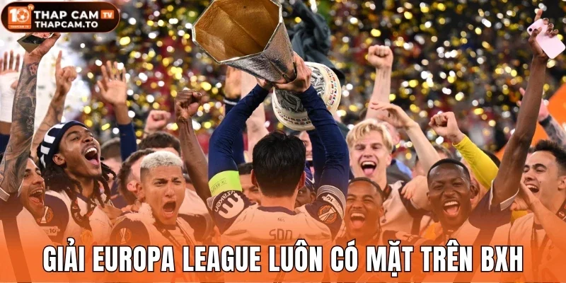 Giải Europa League luôn có mặt trên BXH