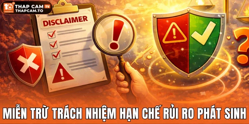 Miễn trừ trách nhiệm hạn chế rủi ro phát sinh