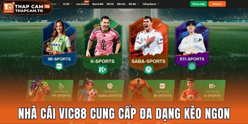 Nhà cái Vic88 cung cấp đa dạng kèo ngon