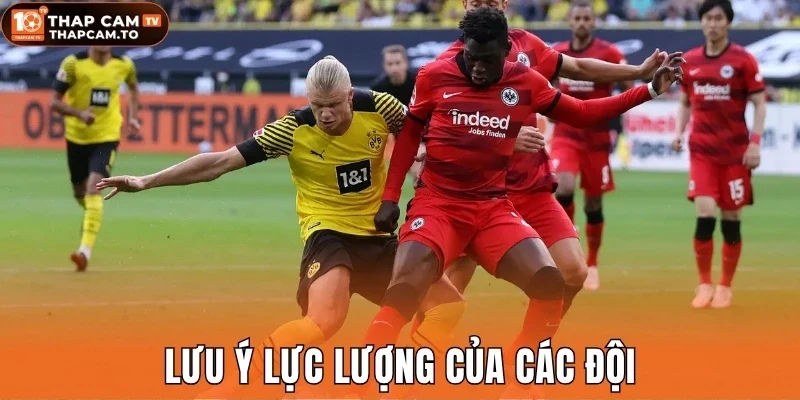 Lưu ý lực lượng của các đội