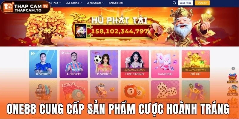 One88 cung cấp sản phẩm cược hoành tráng