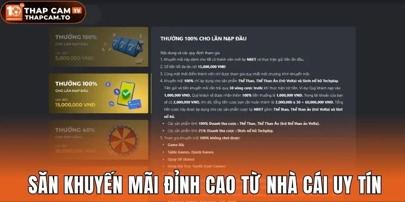 Săn khuyến mãi đỉnh cao từ nhà cái uy tín
