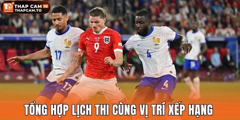 Tổng hợp lịch thi cùng vị trí xếp hạng