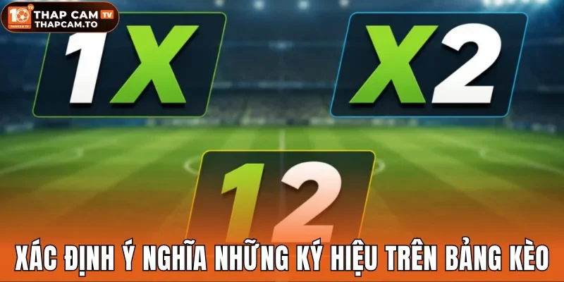 Xác định ý nghĩa những ký hiệu được thiết lập trên bảng kèo
